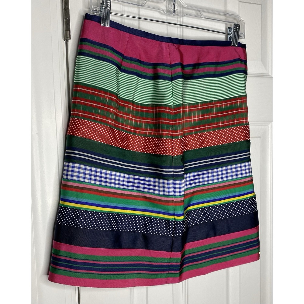 J. McLaughlin Women's Grosgrain Ribbon Striped Pencil Skirt Multicolor Size 6 - Picture 2 of 10